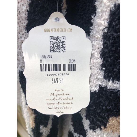 Altar’d State Distressed Leopard Print Long Sleeve Sweater - Picture 10 of 12